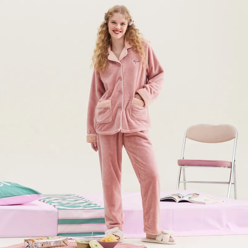 DAERLI Pajama Set Women's Russet Red-3
