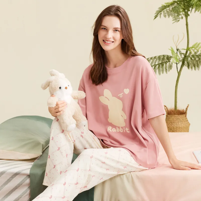 DAERLI Pajama Set Women's Russet Red-1