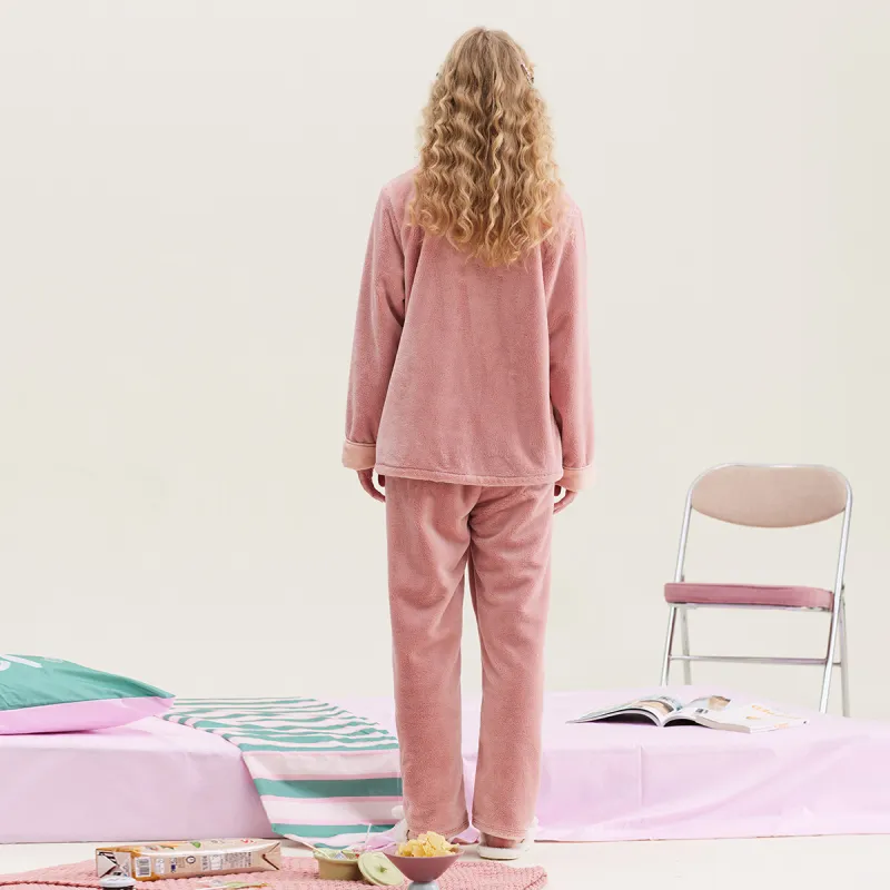 DAERLI Pajama Set Women's Russet Red-4