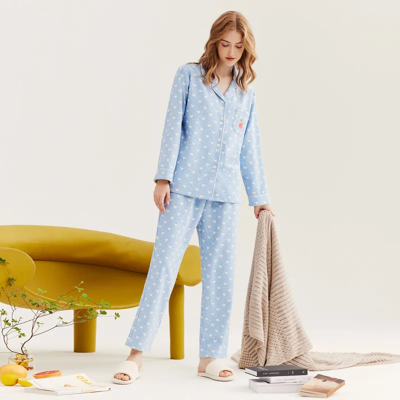 DAERLI Thickened Padded Pajama Set Women's-3