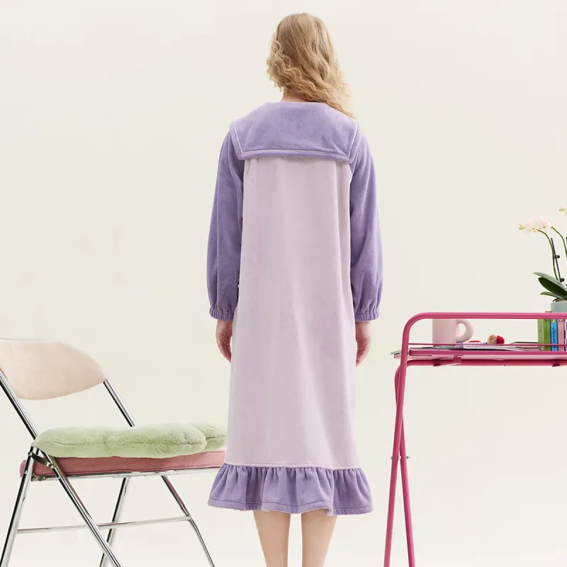 DAERLI Bath Robes Women's Purple-4