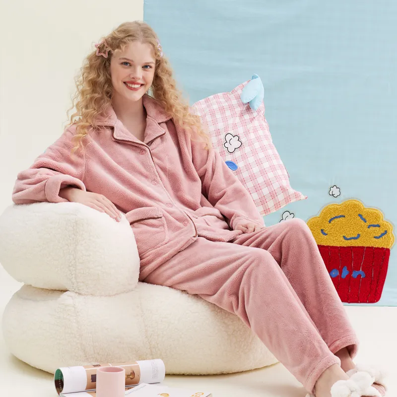 DAERLI Pajama Set Women's Russet Red-4