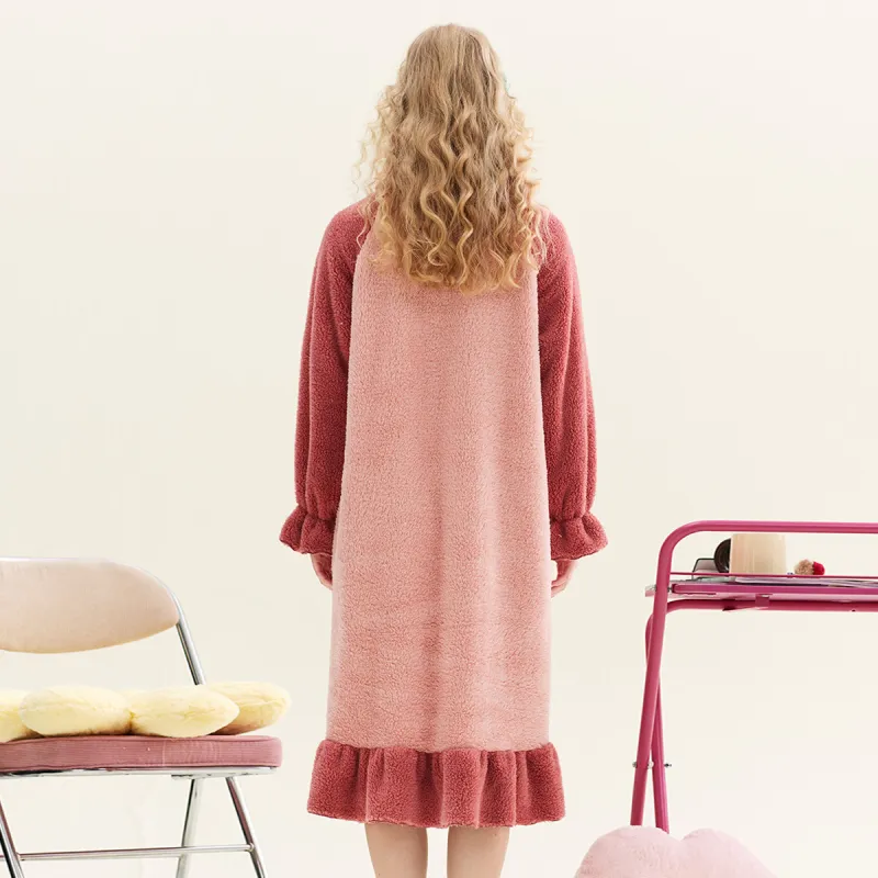DAERLI Bath Robes Women's Medium Pink-5