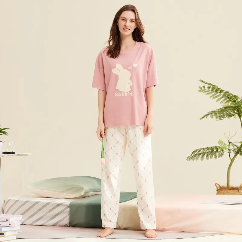DAERLI Pajama Set Women's Russet Red-3