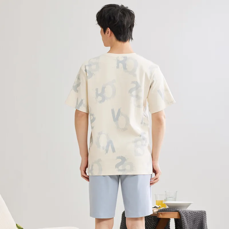 DAERLI Pajama Set Men's Apricot-4
