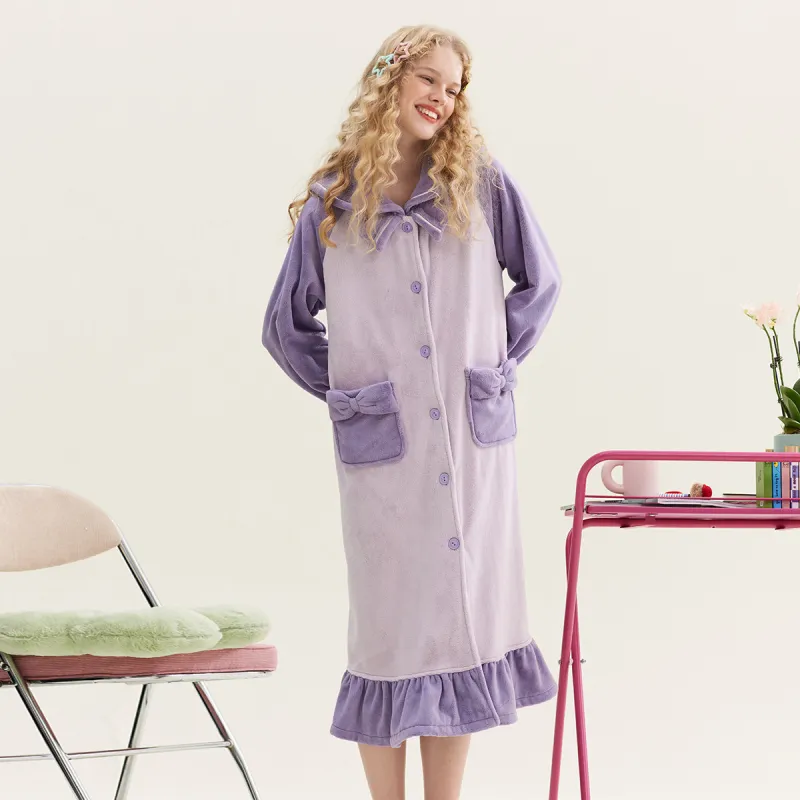DAERLI Bath Robes Women's Purple-3