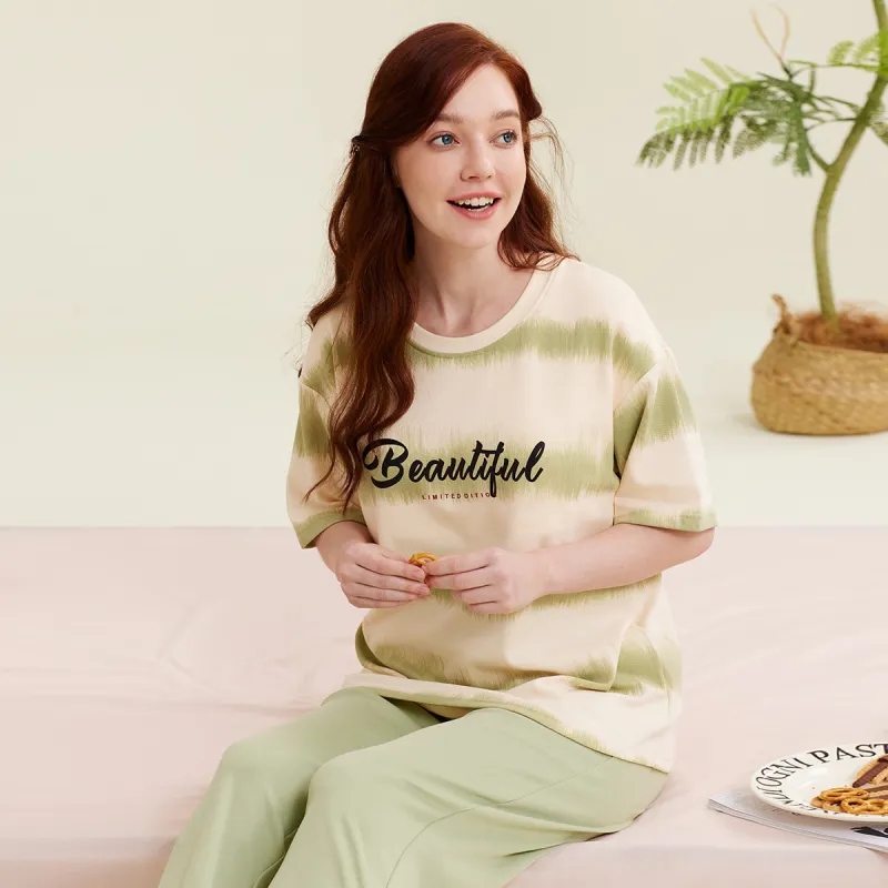 DAERLI Pajama Set Women's Green-2