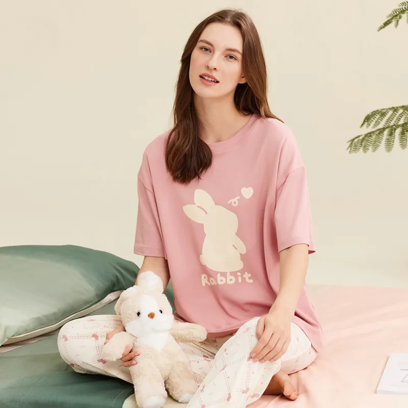 DAERLI Pajama Set Women's Russet Red-2