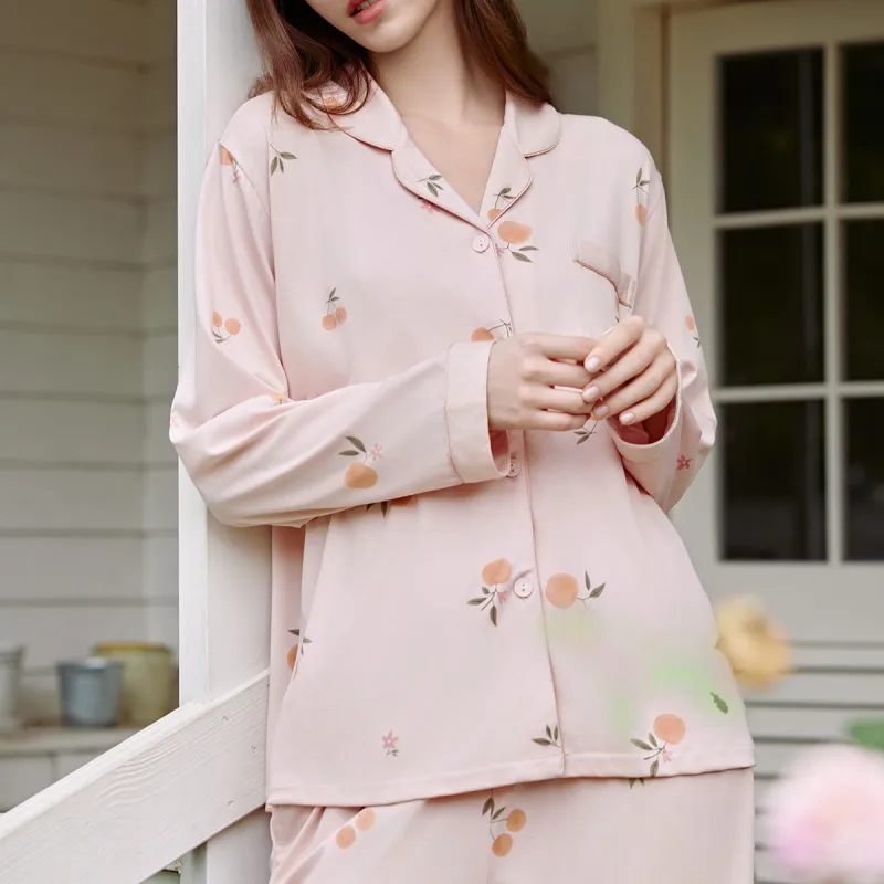 DAERLI Pajama Set Women's Shrimp Pink-1