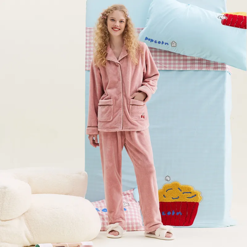 DAERLI Pajama Set Women's Russet Red-2