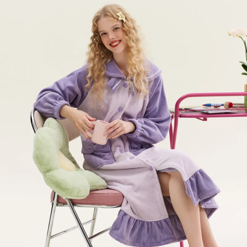DAERLI Bath Robes Women's Purple-2