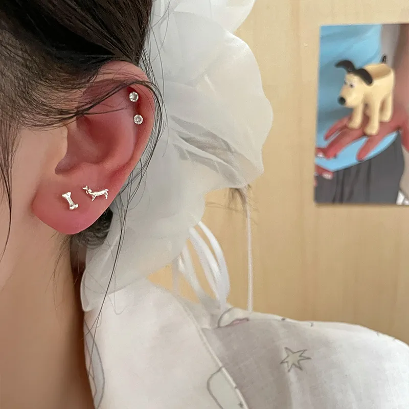 EAR PARTNER 925 Sterling Silver Stud Earrings Women's-3