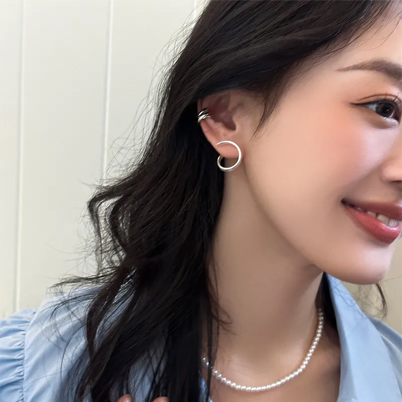 EAR PARTNER 925 Sterling Silver Stud Earrings Women's-2