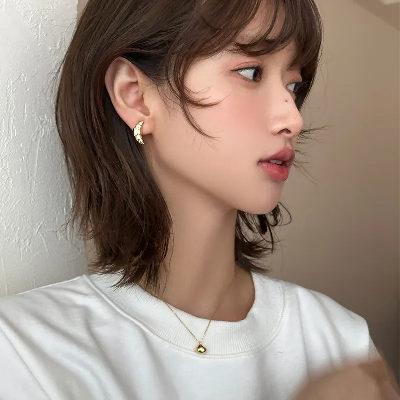 EAR PARTNER 925 Sterling Silver Needle Stud Earrings Women's-7