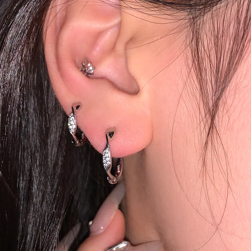 EAR PARTNER 925 Sterling Silver Stud Earrings Women's-4