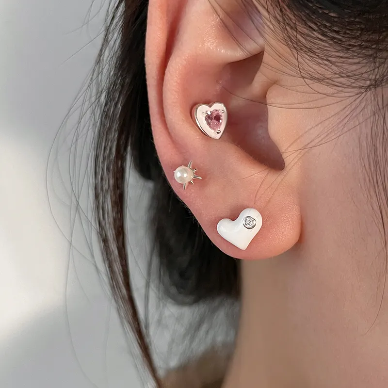 EAR PARTNER 925 Sterling Silver Stud Earrings Women's-2