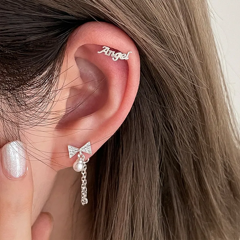 EAR PARTNER 925 Sterling Silver Stud Earrings Women's-1