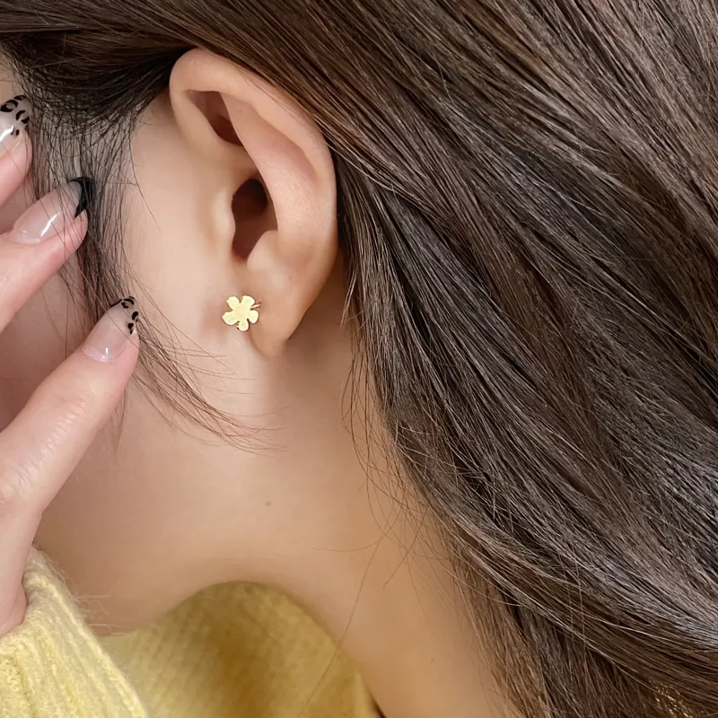 EAR PARTNER 999 Fine Silver Stud Earrings Women's-5