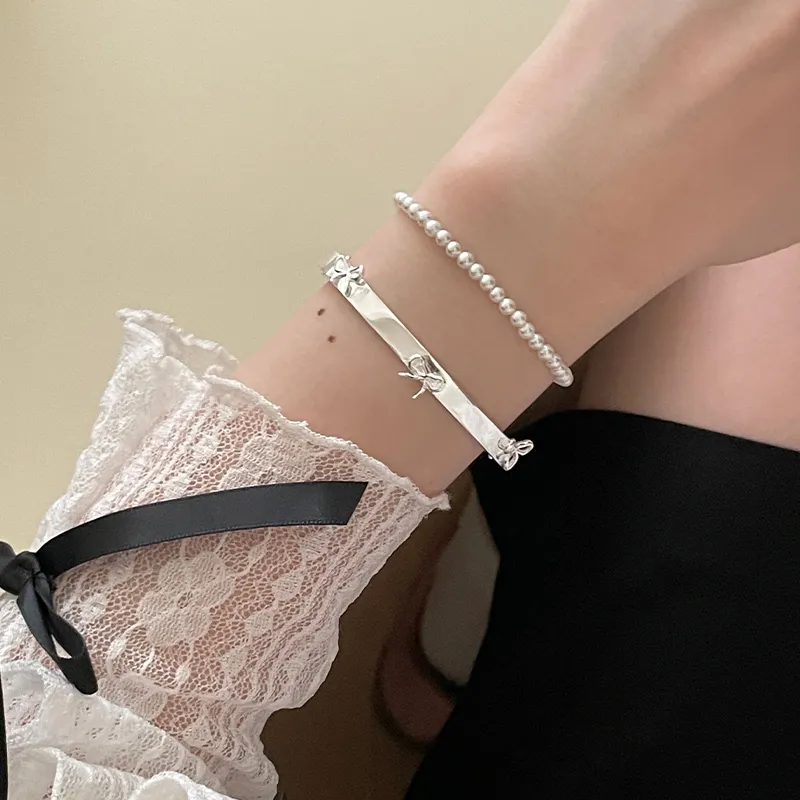 EAR PARTNER 925 Sterling Silver Bangles Women's-5
