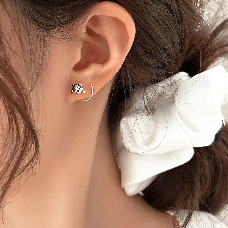 EAR PARTNER Copper Stud Earrings Unisex-5