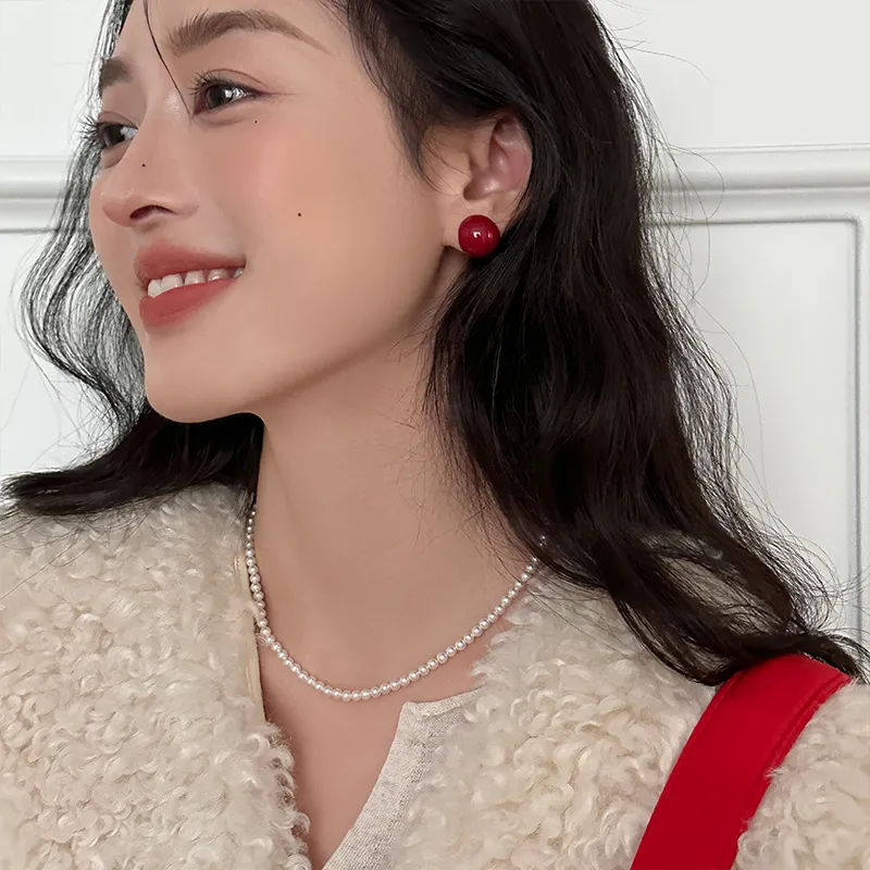 EAR PARTNER Copper Stud Earrings Women's-2