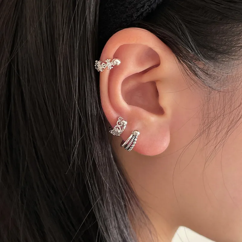 EAR PARTNER S925 Sterling Silver Earrings Unisex Silver-3