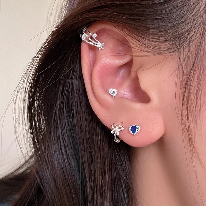 EAR PARTNER 925 Sterling Silver Stud Earrings Women's-6
