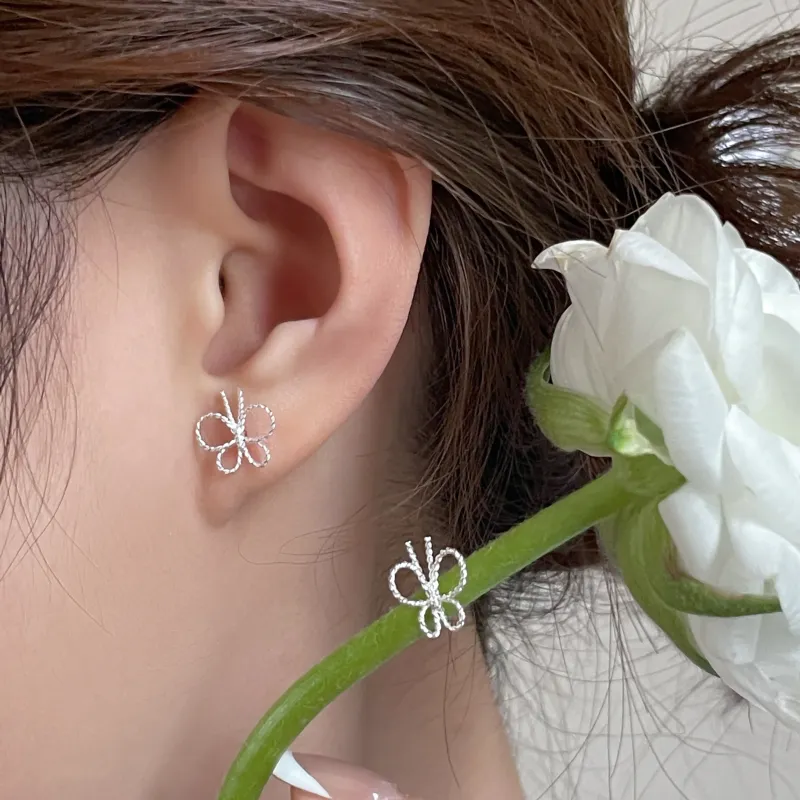 EAR PARTNER 999 Fine Silver Stud Earrings Women's-5