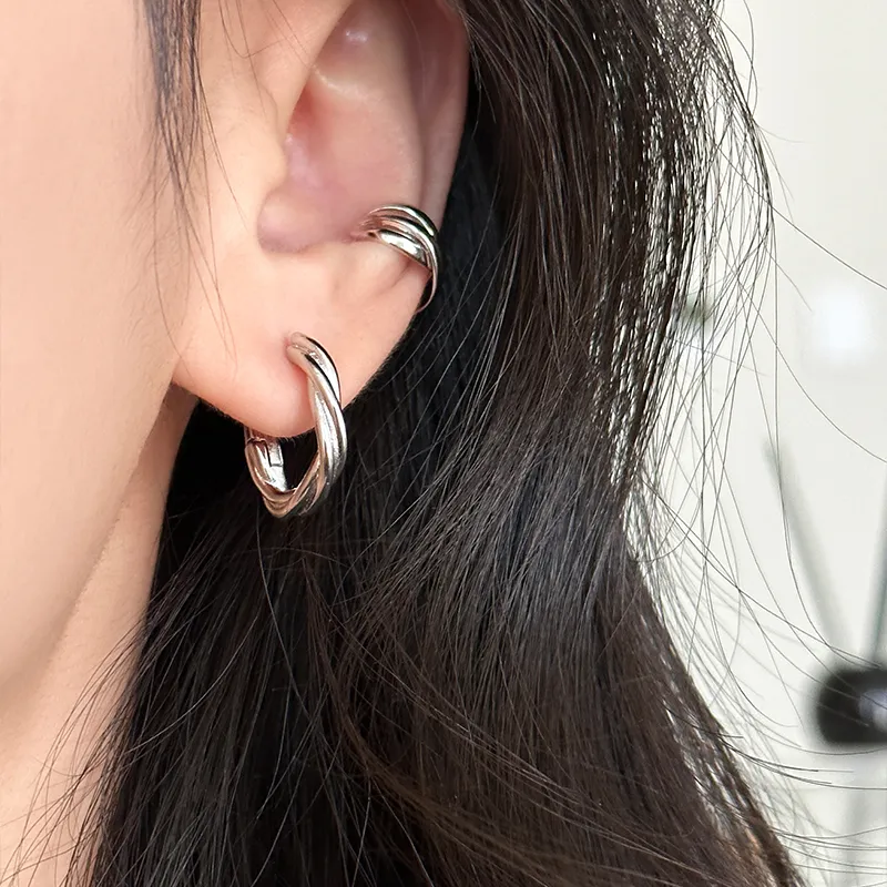 EAR PARTNER 925 Sterling Silver Stud Earrings Women's-5