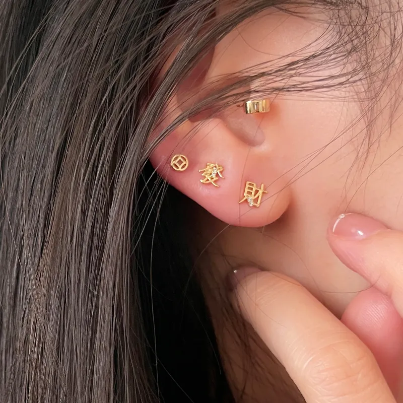 EAR PARTNER 925 Silver Needles Stud Earrings Women's-2