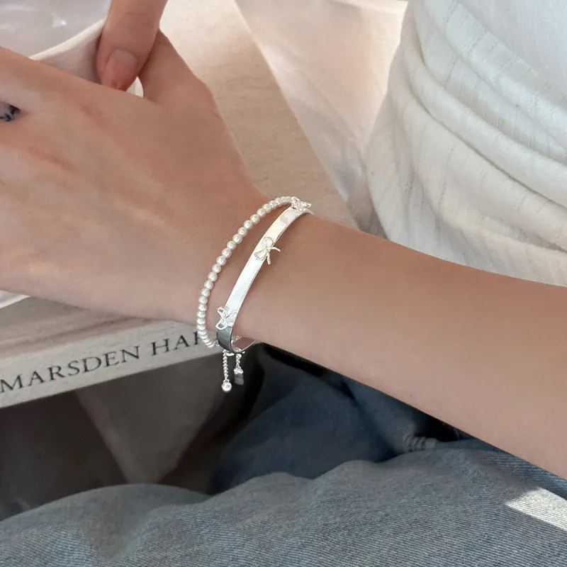 EAR PARTNER 925 Sterling Silver Bangles Women's-1