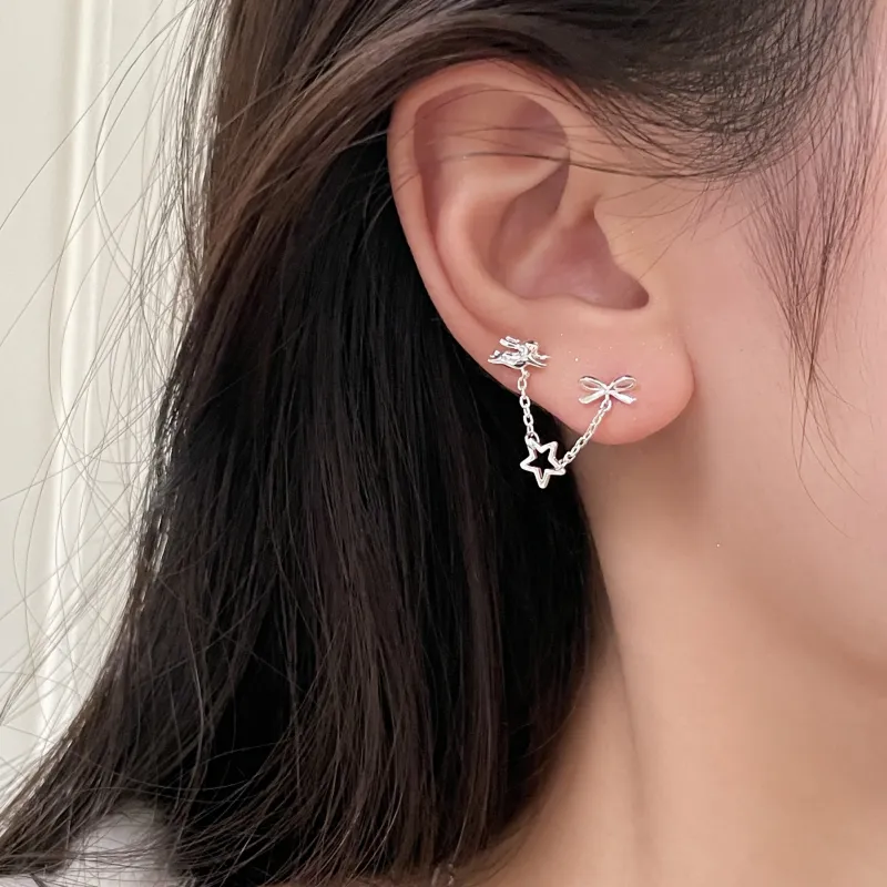 EAR PARTNER 925 Sterling Silver Earrings Women's-3