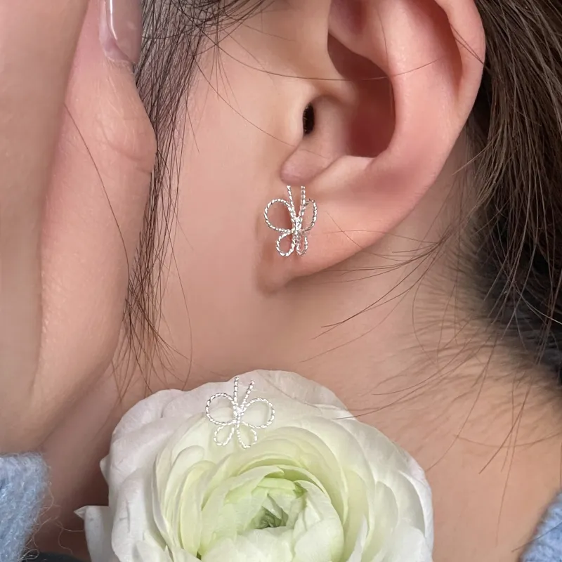 EAR PARTNER 999 Fine Silver Stud Earrings Women's-1