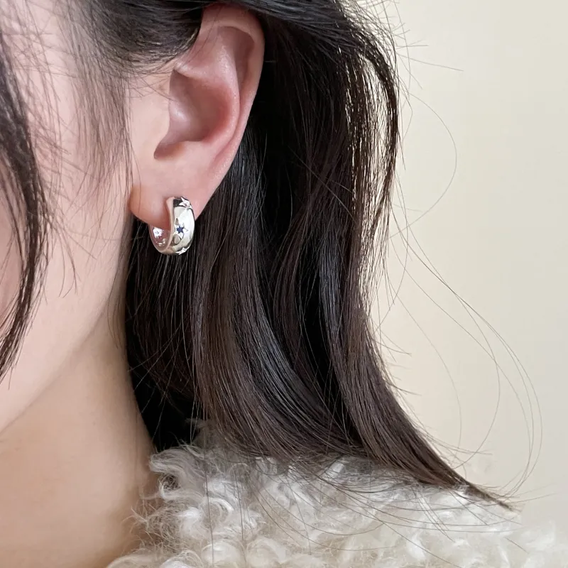 EAR PARTNER 925 Sterling Silver Needle Earrings Women's-3