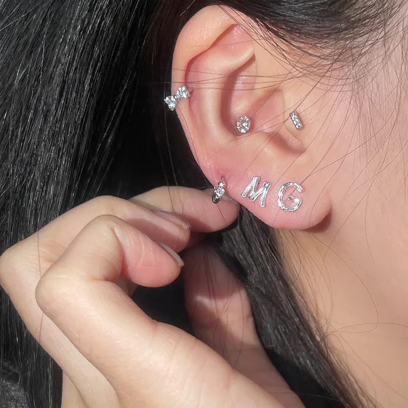 EAR PARTNER Copper Stud Earrings Unisex-15