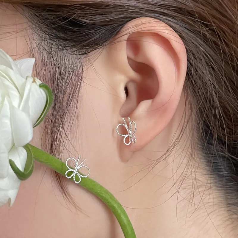 EAR PARTNER 999 Fine Silver Stud Earrings Women's-2