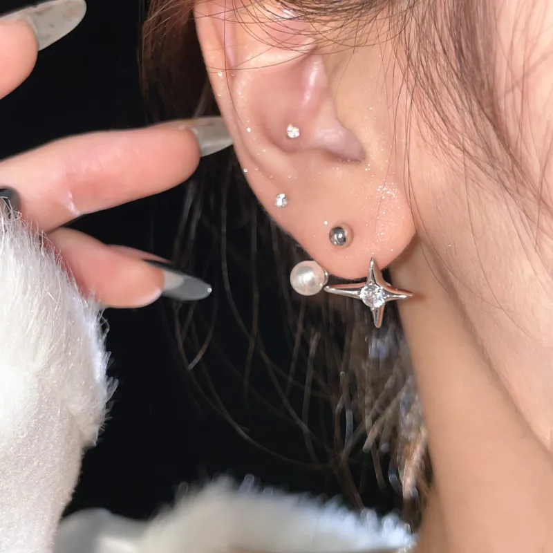 EAR PARTNER 925 Sterling Silver Stud Earrings Women's-2