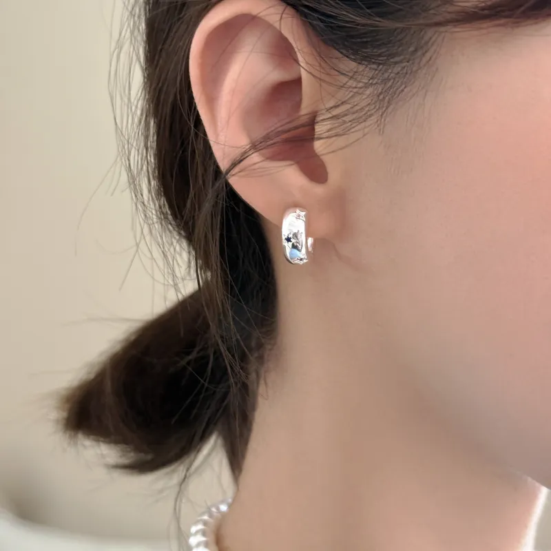 EAR PARTNER 925 Sterling Silver Needle Earrings Women's-4