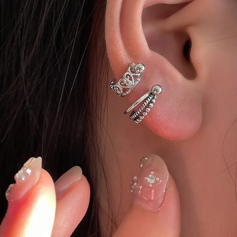 EAR PARTNER S925 Sterling Silver Earrings Unisex Silver-5