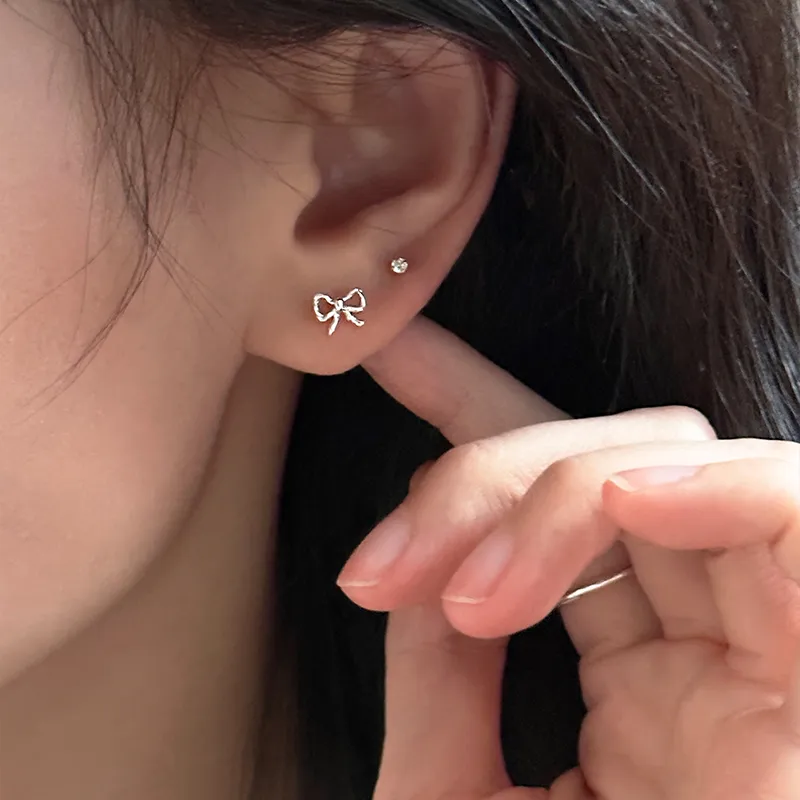 EAR PARTNER 999 Fine Silver Stud Earrings Women's-4