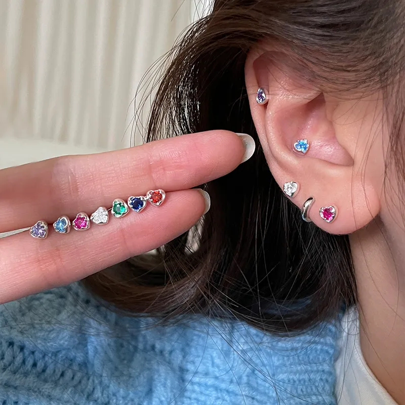 EAR PARTNER 925 Sterling Silver Stud Earrings Women's-3