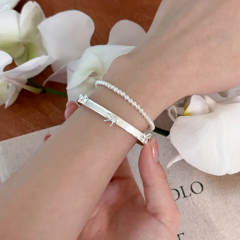 EAR PARTNER 925 Sterling Silver Bangles Women's-2