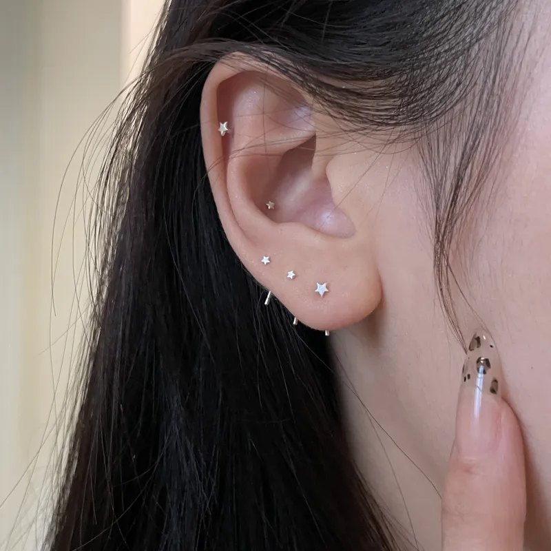EAR PARTNER 999 Fine Silver Stud Earrings Women's-1