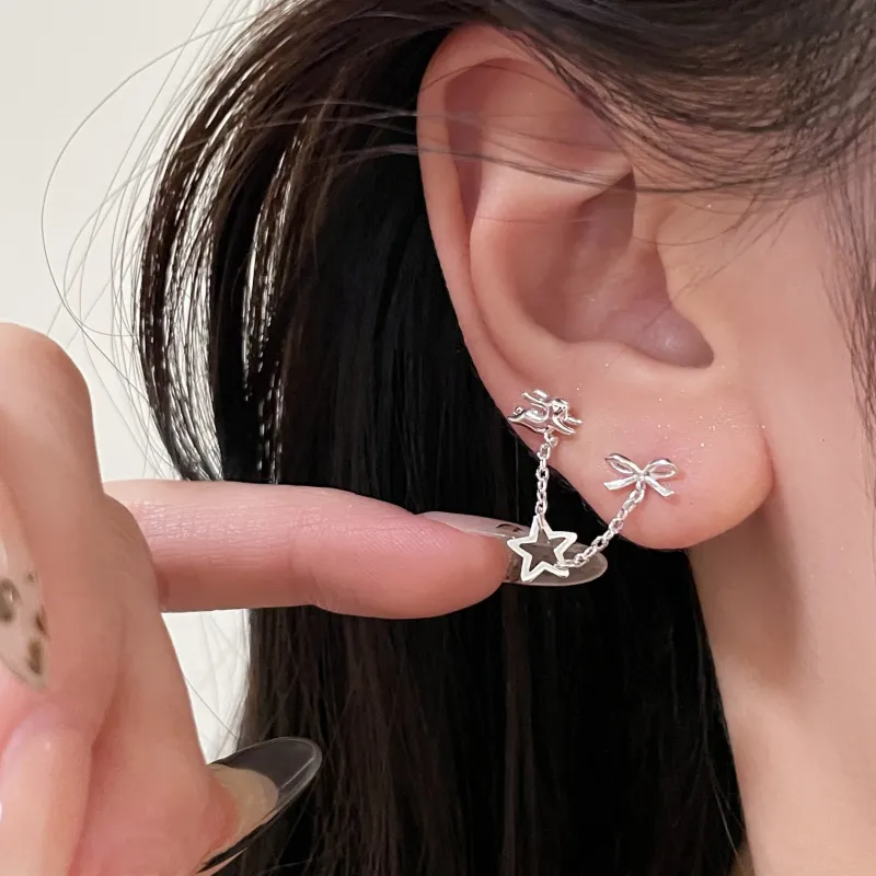 EAR PARTNER 925 Sterling Silver Earrings Women's-2
