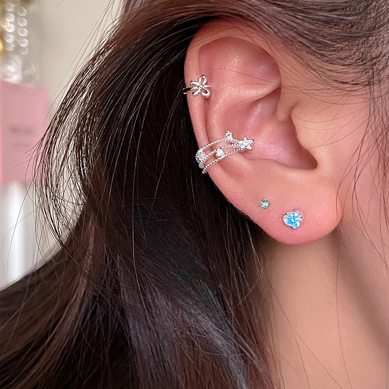 EAR PARTNER 925 Sterling Silver Stud Earrings Women's-1