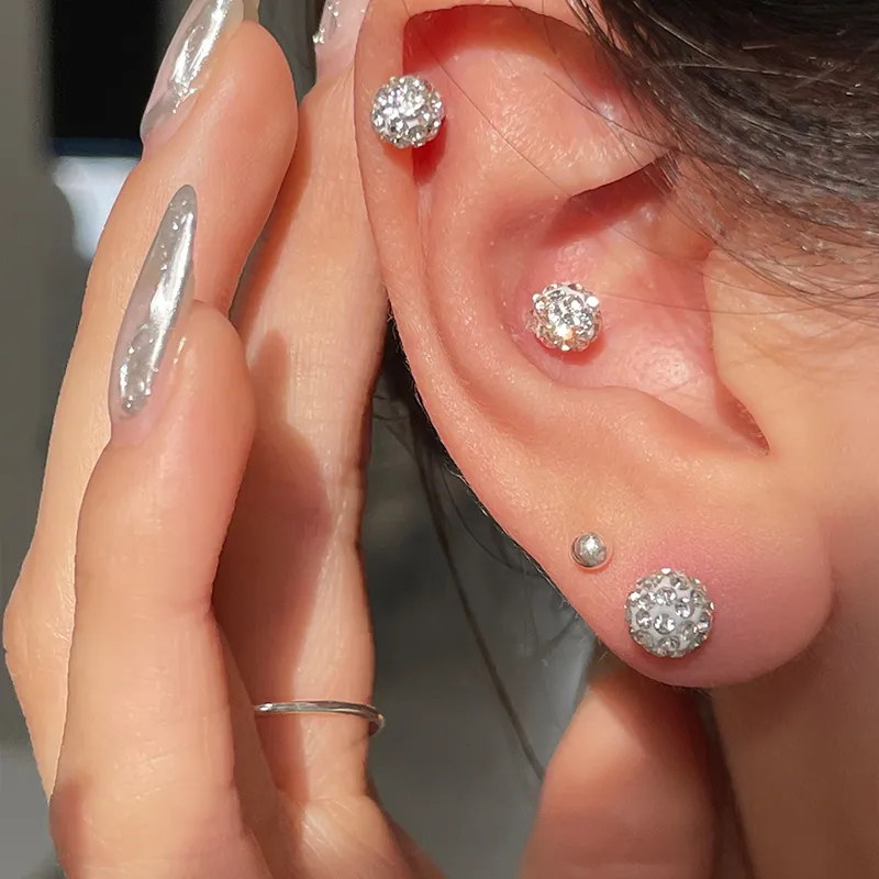 EAR PARTNER 999 Fine Silver Stud Earrings Women's-19