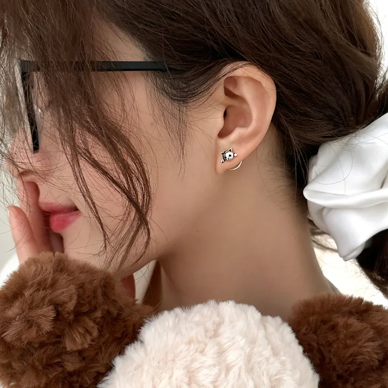 EAR PARTNER Copper Stud Earrings Unisex-2