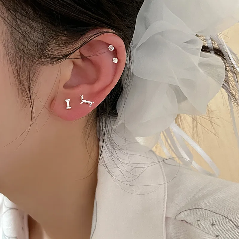 EAR PARTNER 925 Sterling Silver Stud Earrings Women's-1