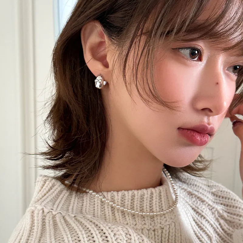 EAR PARTNER 925 Sterling Silver Stud Earrings Women's-3