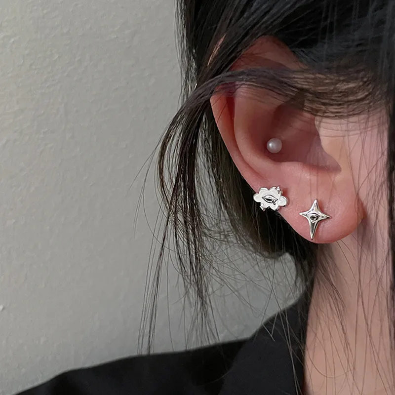 EAR PARTNER 925 Sterling Silver Stud Earrings Women's-2